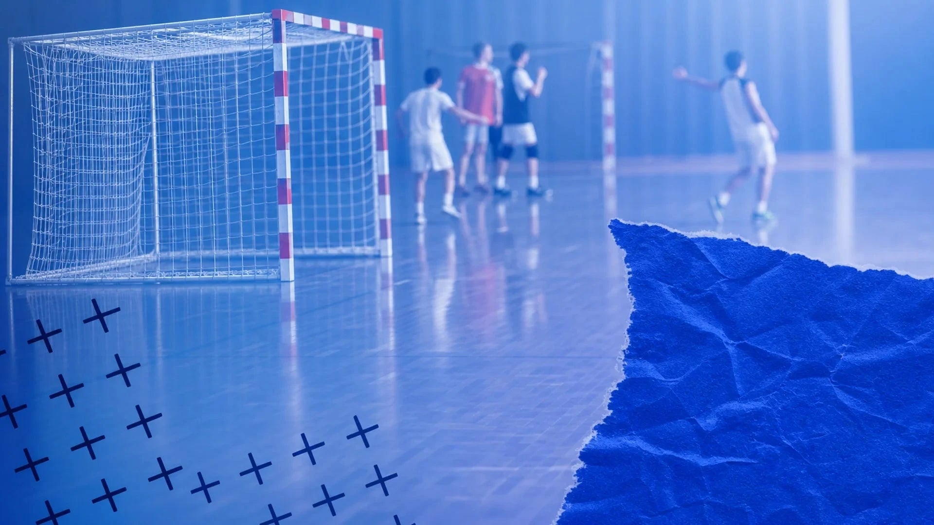 What is the size of a handball goal?