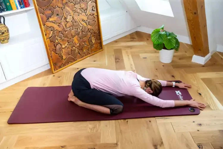 Esterilla de yoga ecológica (con ojales) - 1,5 cm de grosor