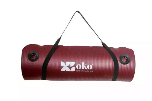 Esterilla de yoga ecológica (con ojales) - 1,5 cm de grosor