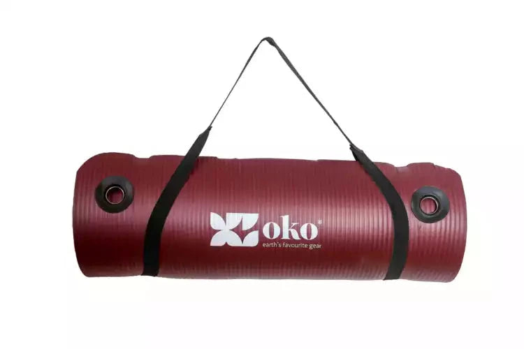 Esterilla de yoga ecológica (con ojales) - 1,5 cm de grosor