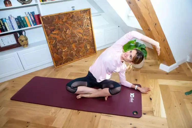 Esterilla de yoga ecológica (con ojales) - 1,5 cm de grosor