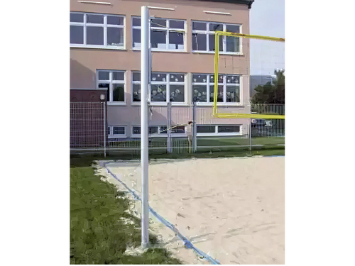 Postes de voleibol de playa plateados 76 mm