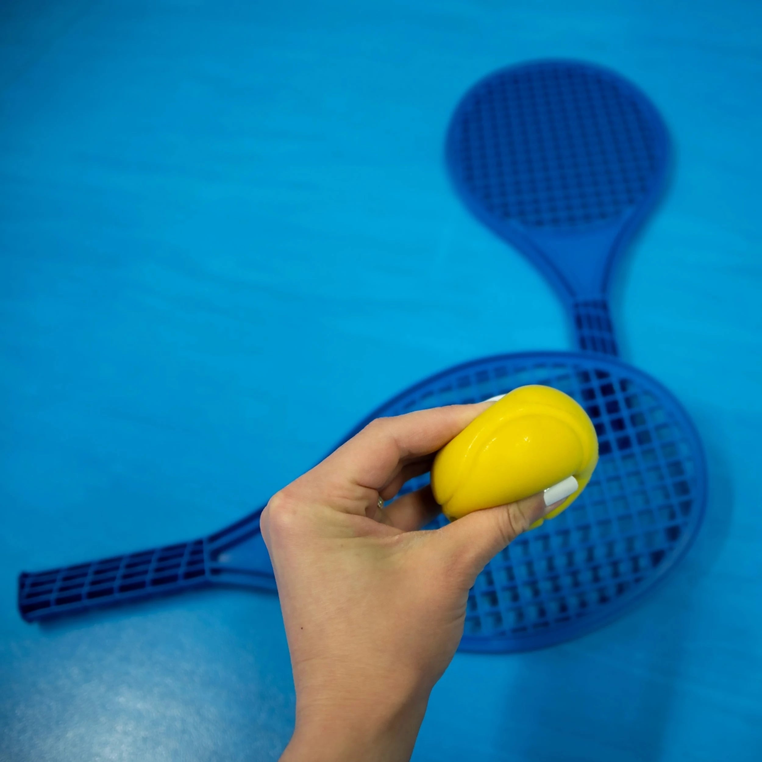Children's tennis set with 41cm rackets and carry net Powershot