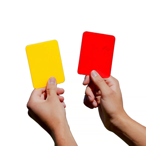 Pair of referee cards yellow and red Powershot