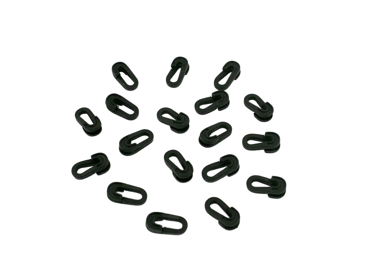 Paquete de 40 clips para fijación de red negros