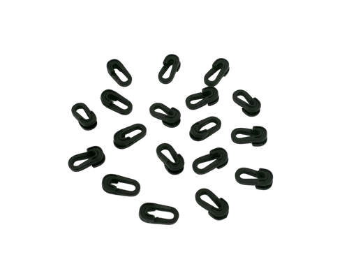 Paquete de 40 clips para fijación de red negros