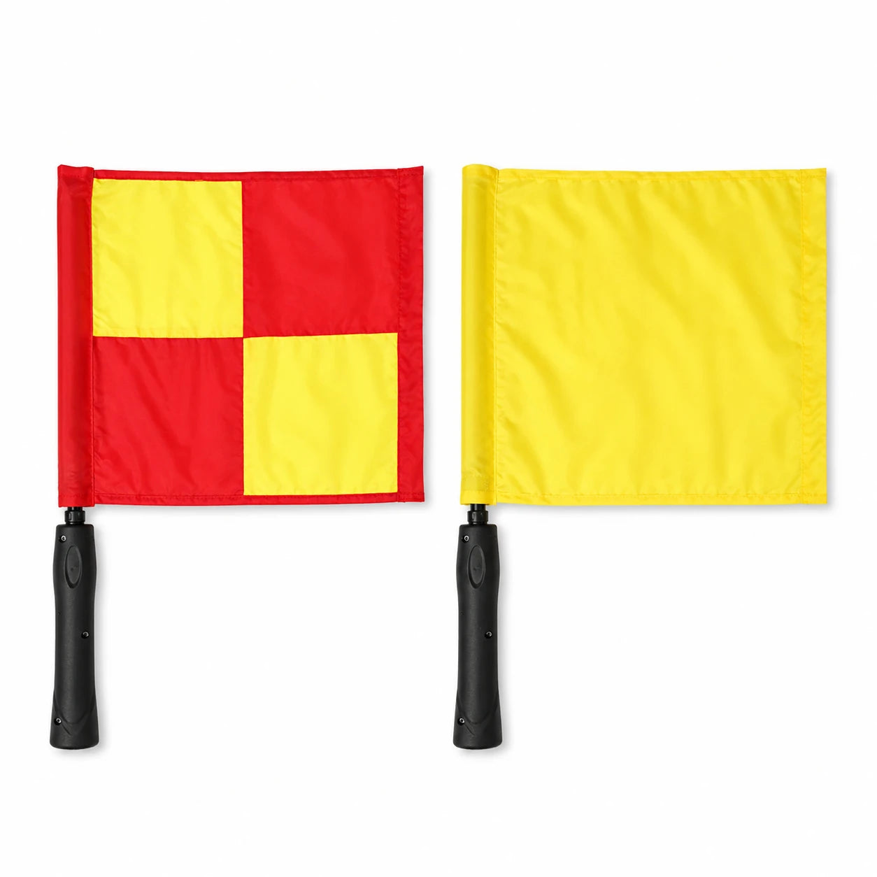 Professional Football Referee Flag – High-Visibility Red & Yellow