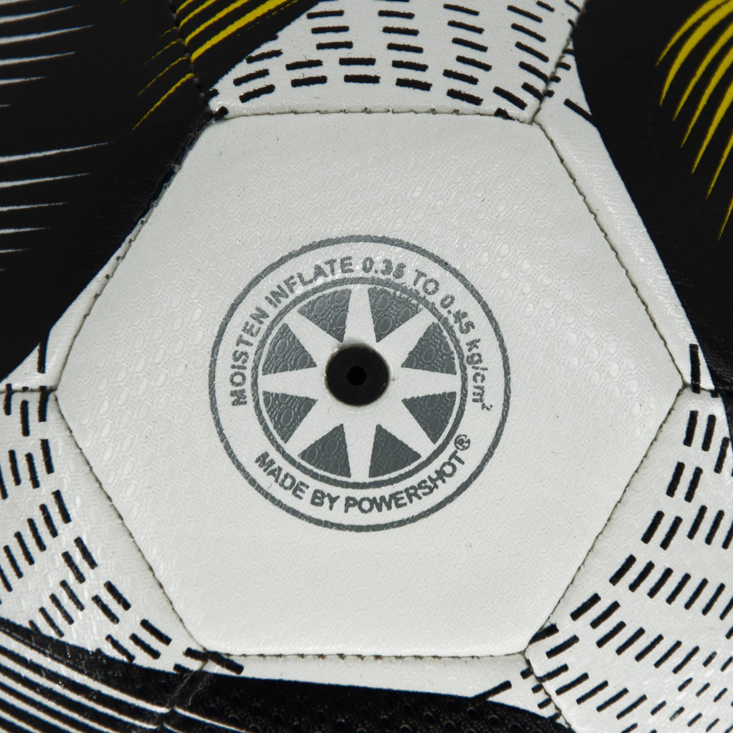 Football yellow and black size 5 - Set of 5 with Pump and Storage Bag Powershot