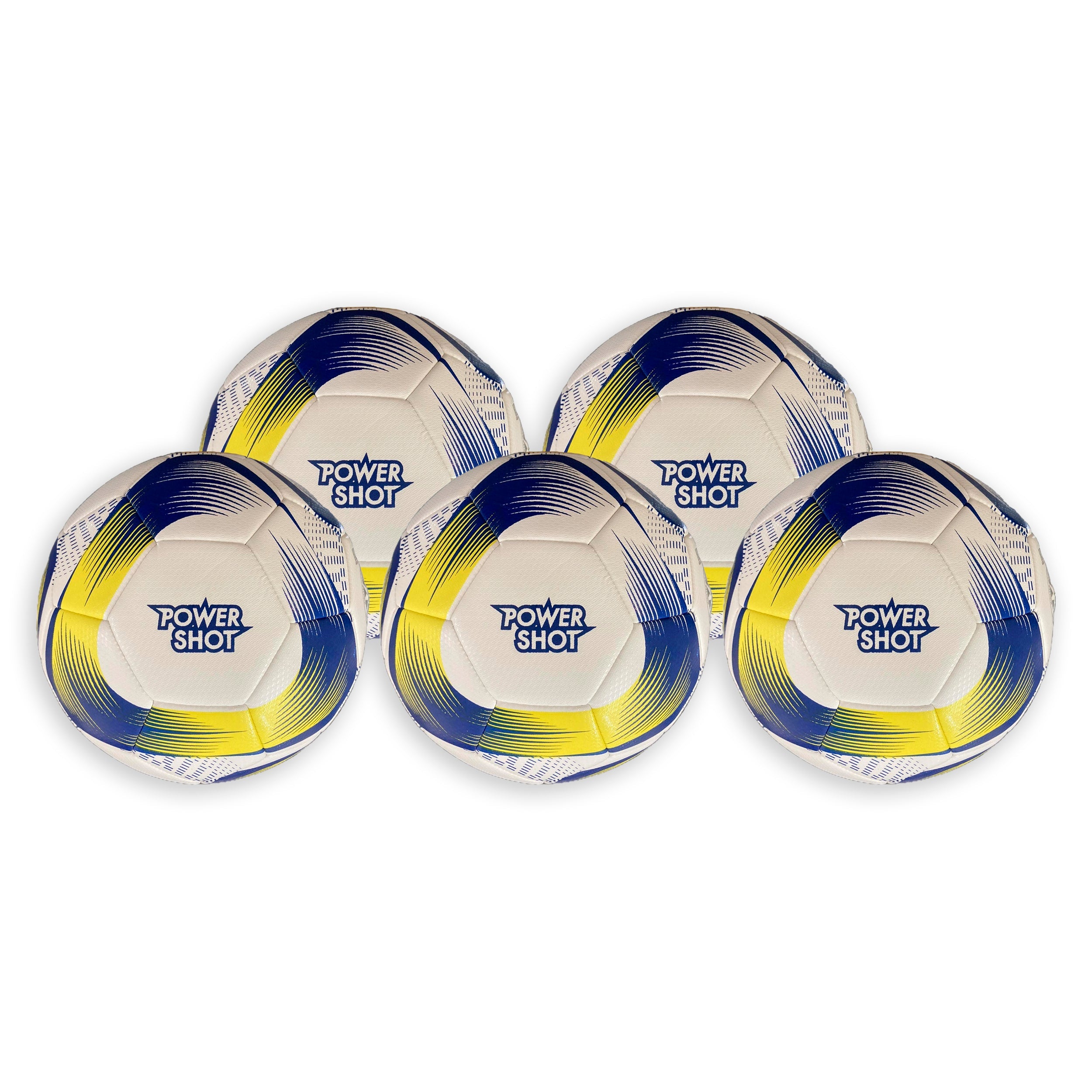 Football yellow and blue - size 3 - Set of 5 Powershot