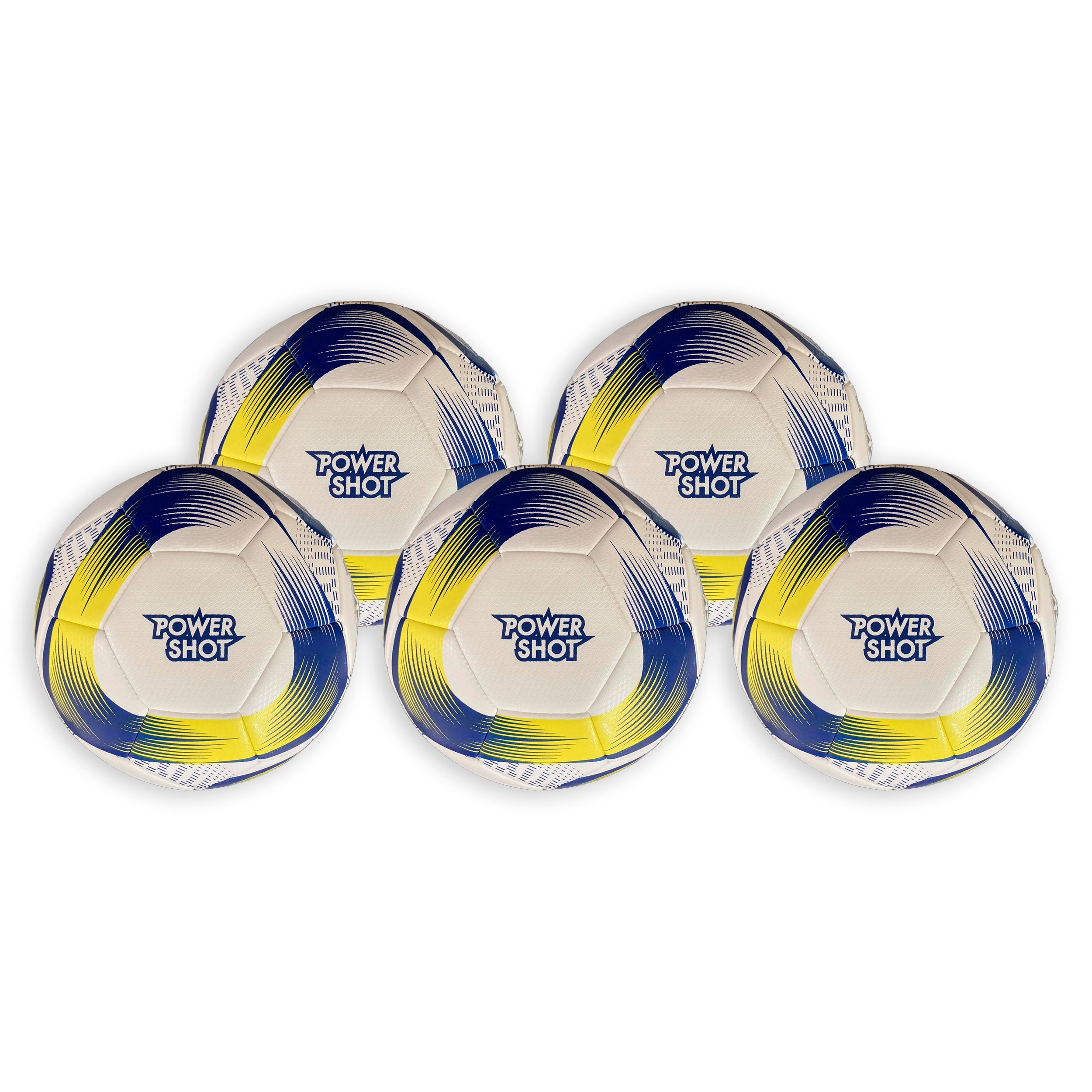 Football yellow and blue - size 4 - Set of 5 Powershot