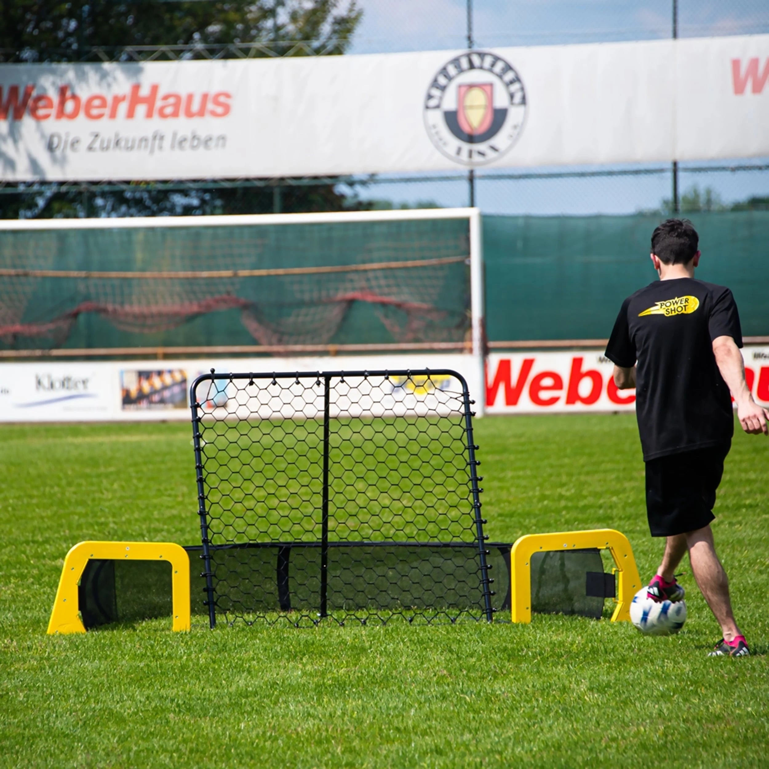 Footballmaster with bounce net - Adult - 100cm x 100cm Powershot