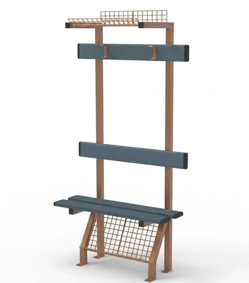 2-Seater Sports Facility Bench with wire - 83,5 x 146,5 x 33,8 cm Netsportique