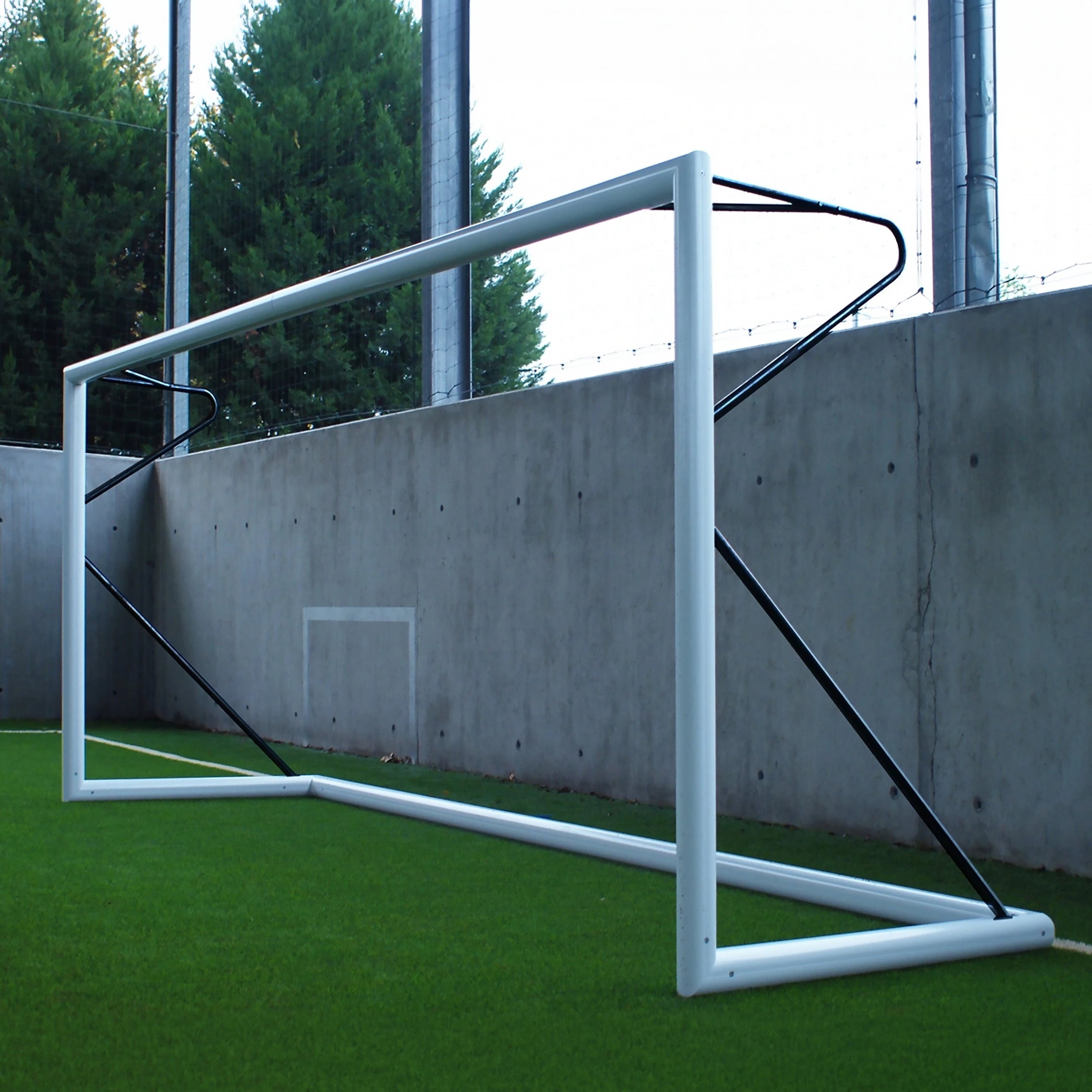 8-a-side football goal transportable aluminium - 5m x 2m - Ø80 mm Powershot