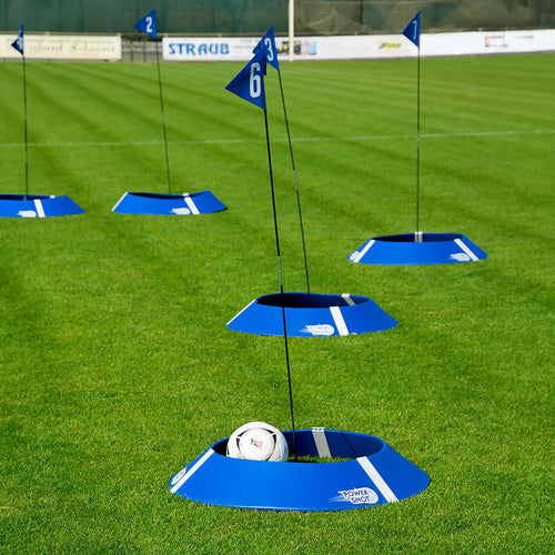 Football golf kit of 6 holes with flags and bag Powershot