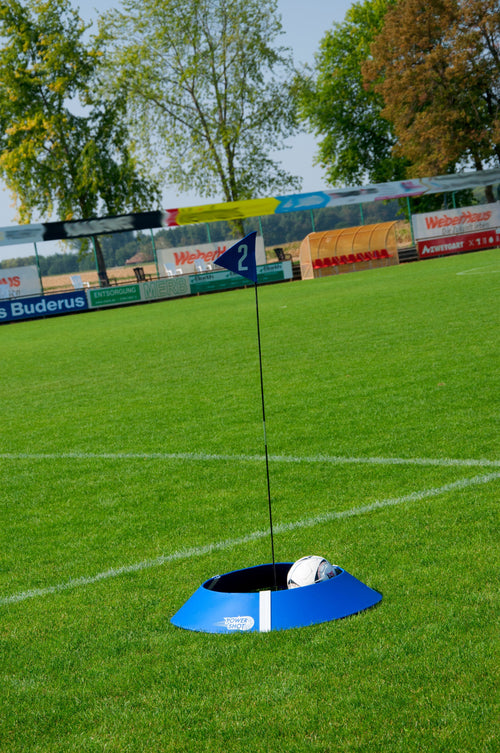 Juego de 3 Kits de objetivos de FOOT GOLF con base y bandera - ¡Ideal para practicar la precisión de los pases!