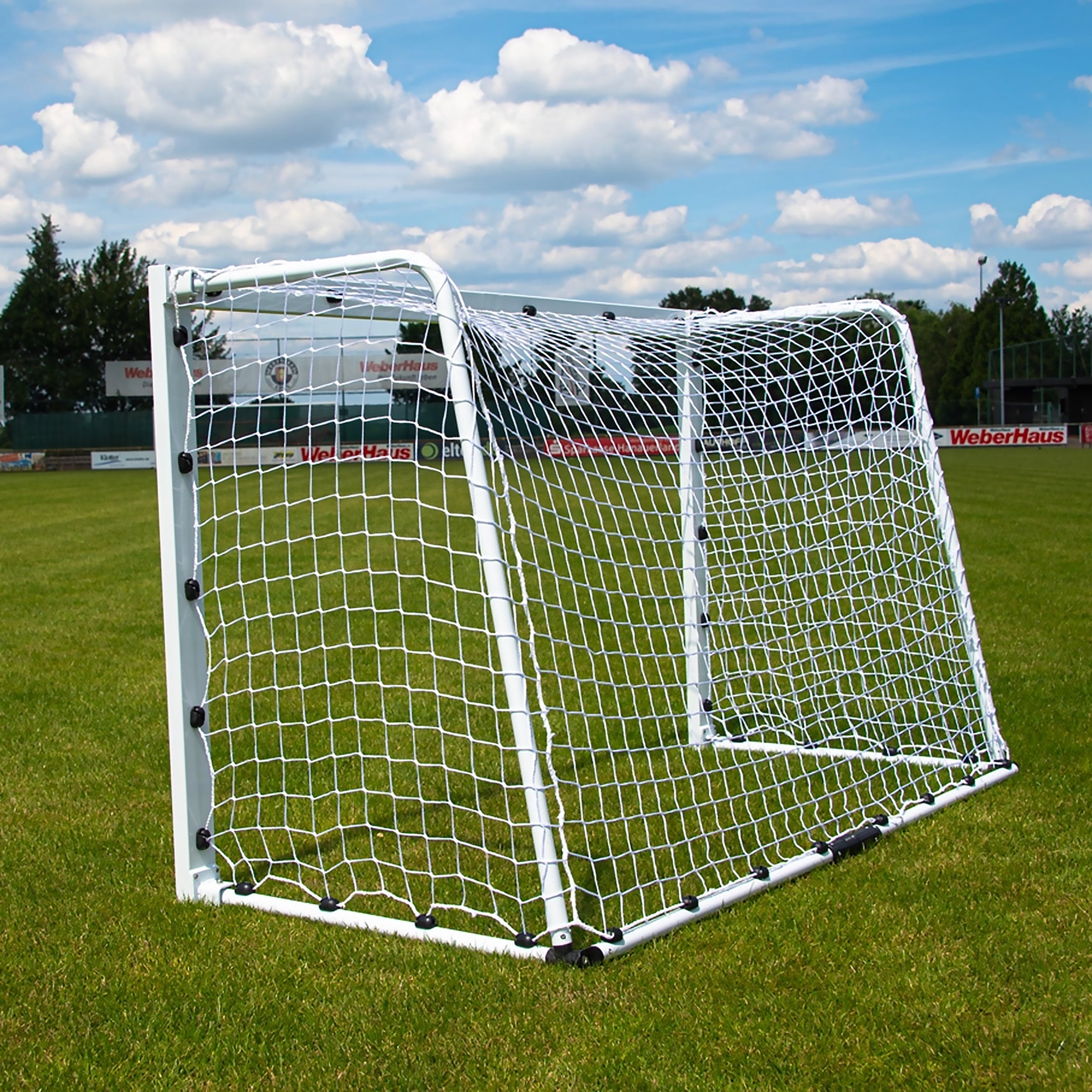 Mini aluminium football goal - 2m x 1.2m with ballast bags Powershot
