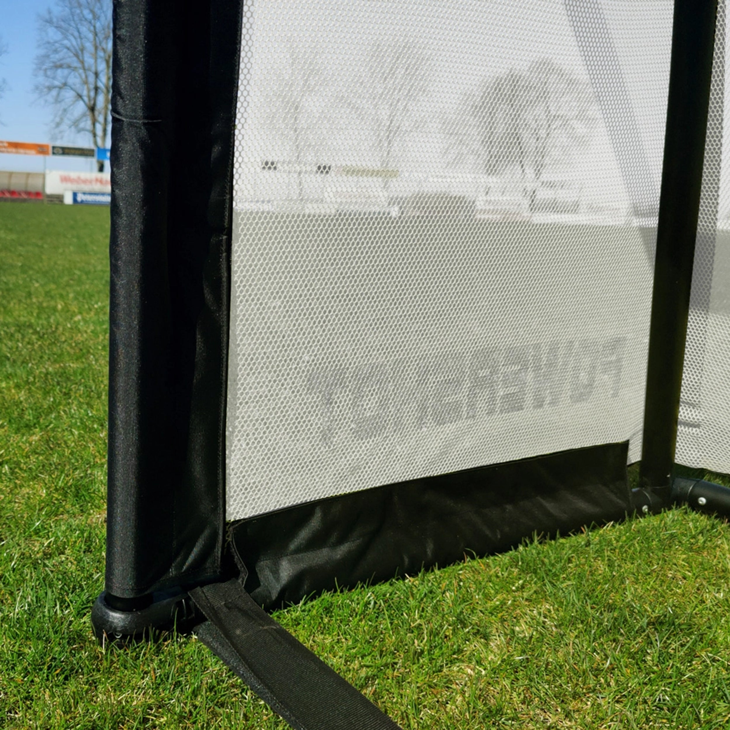White folding football goal - 1.5m x 1m Powershot