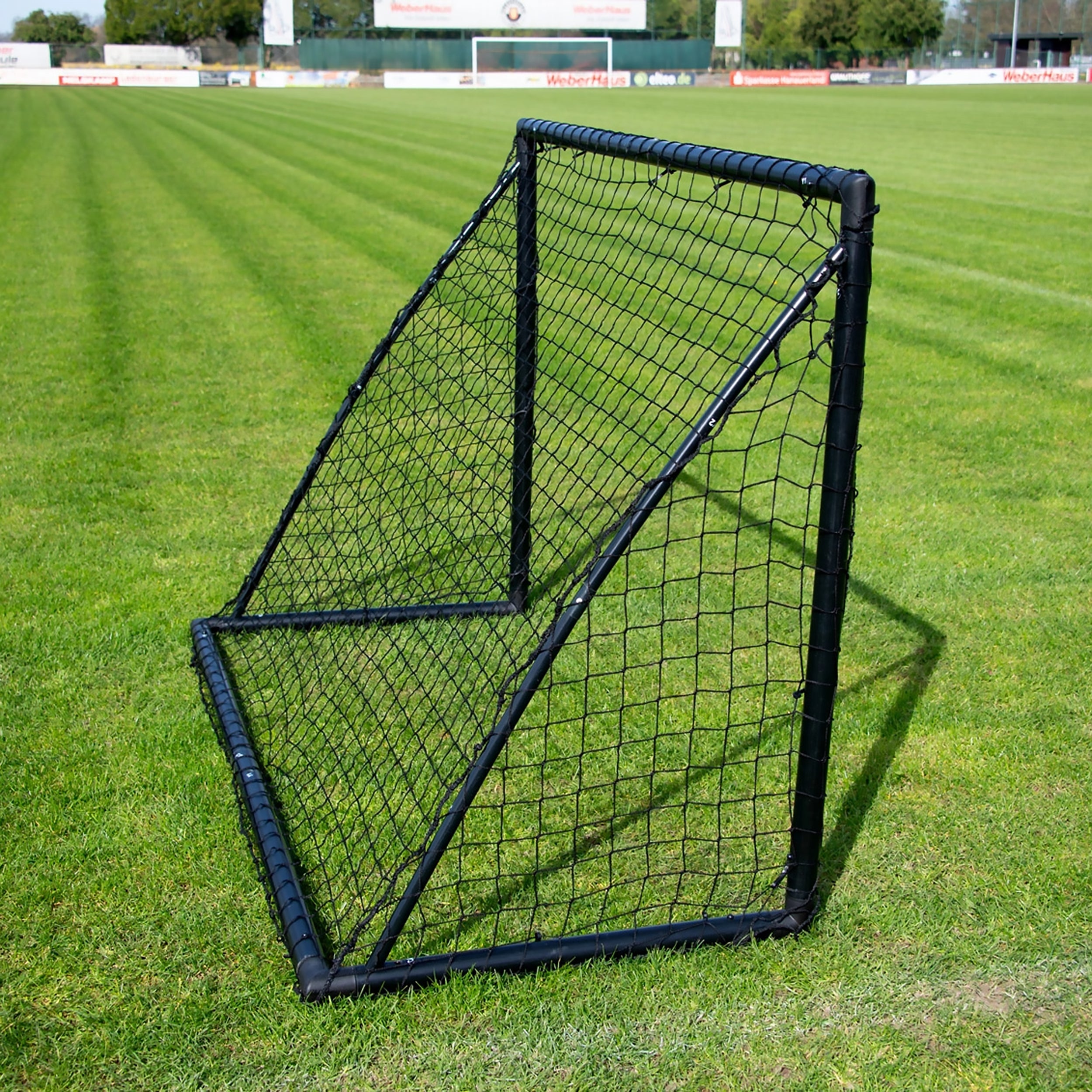 Pair of Football goals - 1.8m x 1.2m - uPVC black Powershot