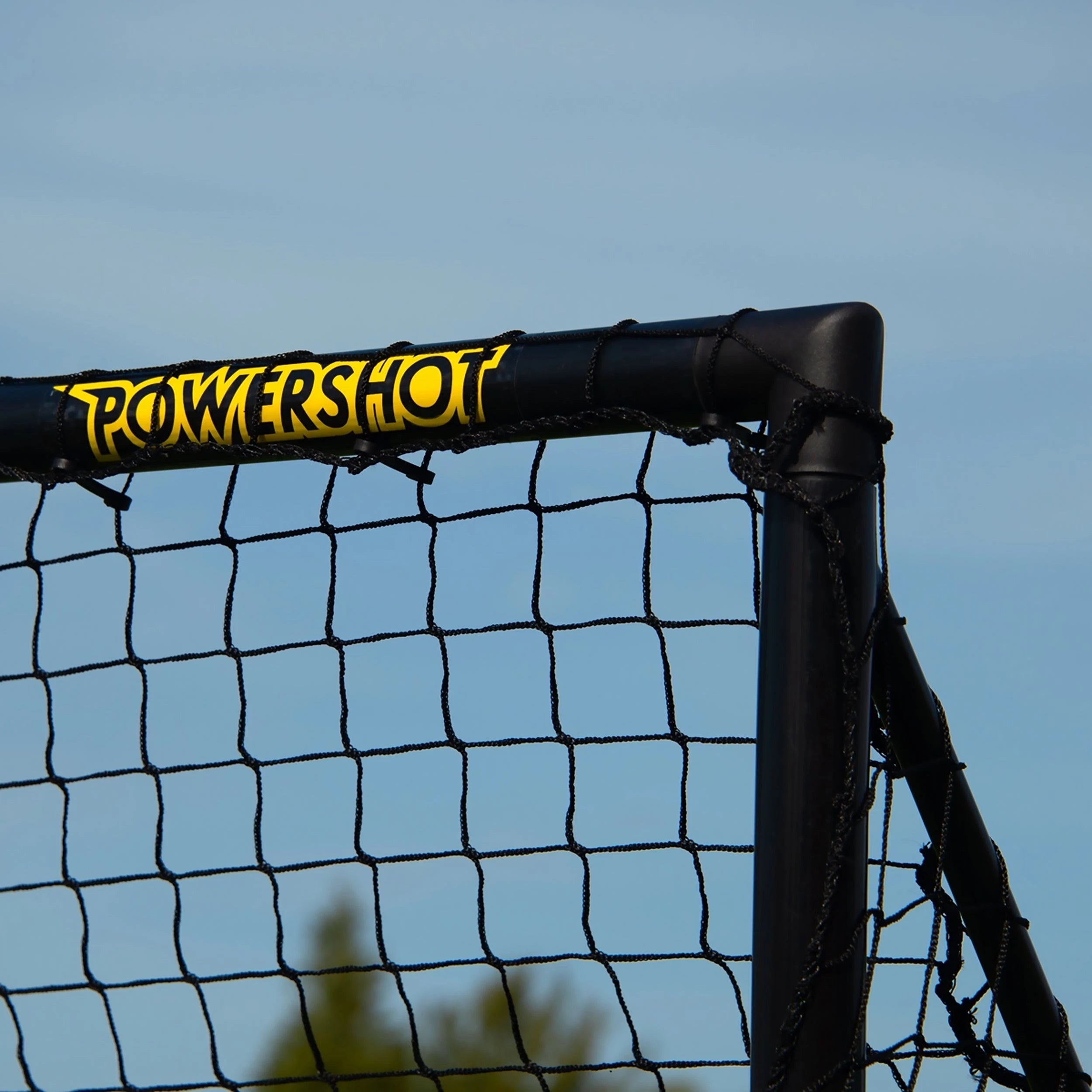 Pair of Football goals - 1.8m x 1.2m - uPVC black Powershot