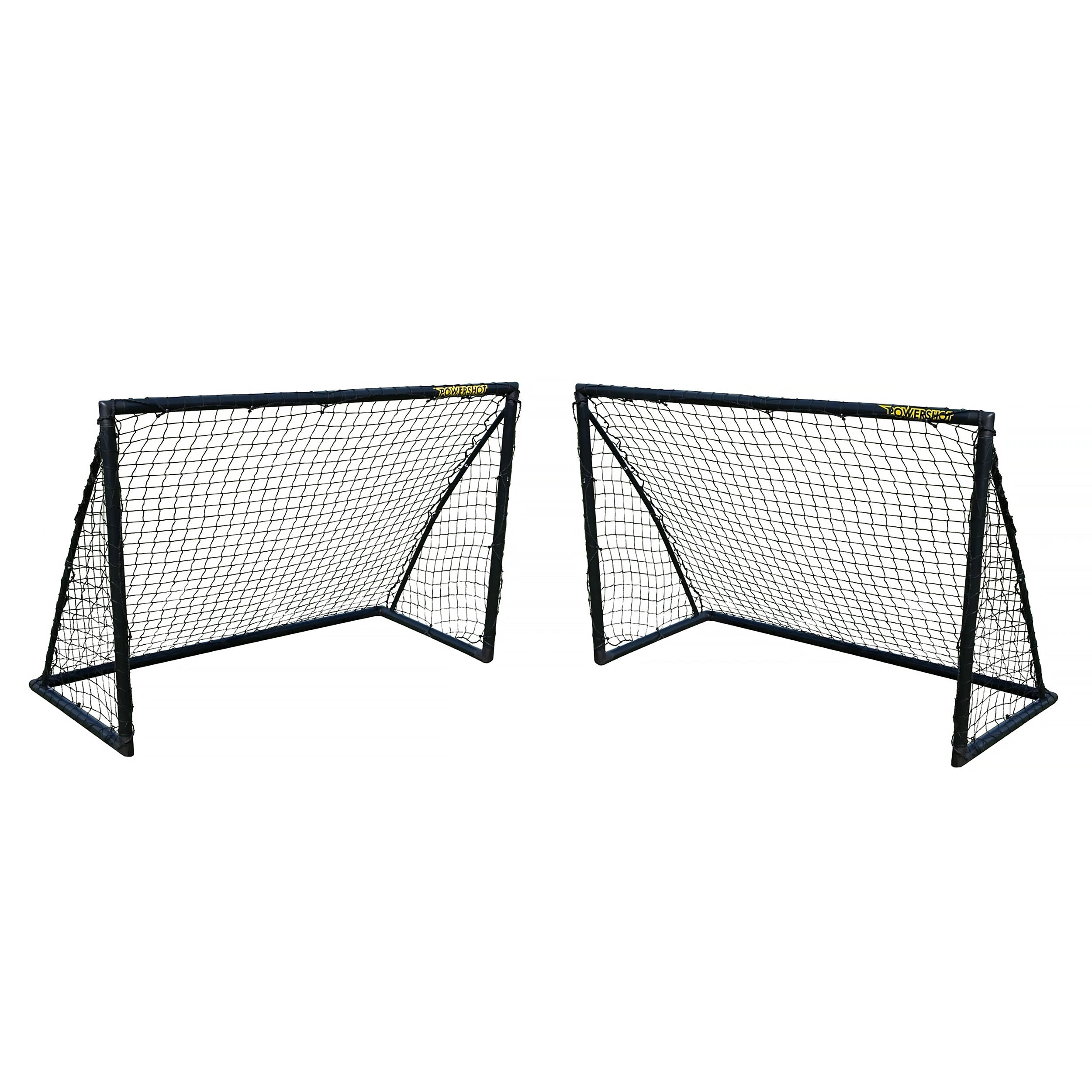 Pair of Football goals - 1.8m x 1.2m - uPVC black Powershot
