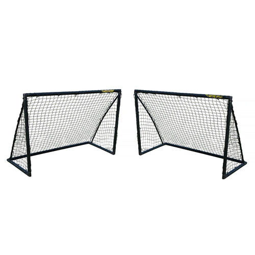 Pair of Football goals - 1.8m x 1.2m - uPVC black Powershot