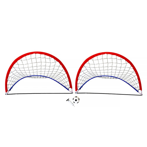 Pair of football goals - 110cm x 80cm - with ball and pump Netsportique