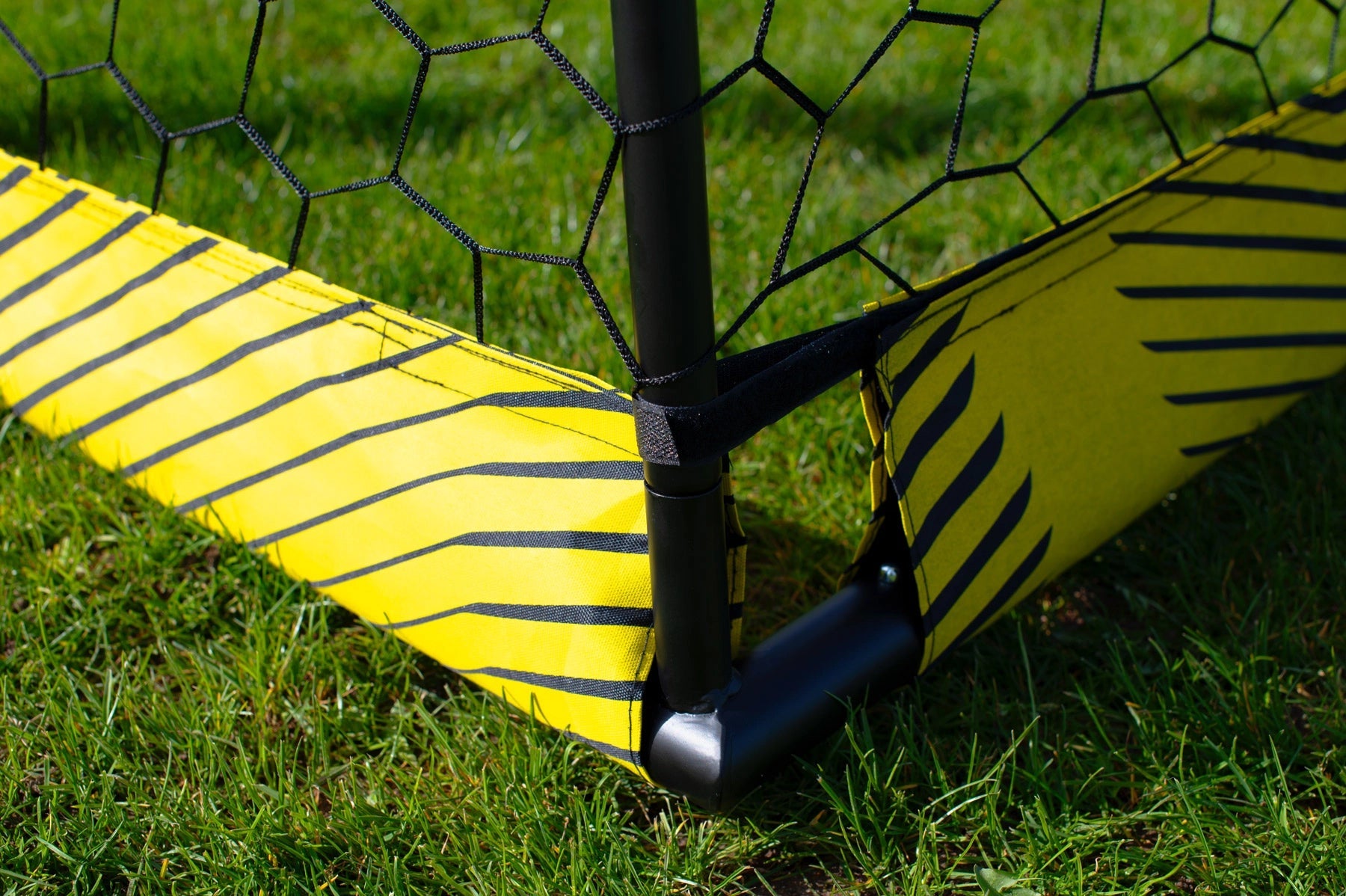 Black steel football goal - 4m x 2m Powershot