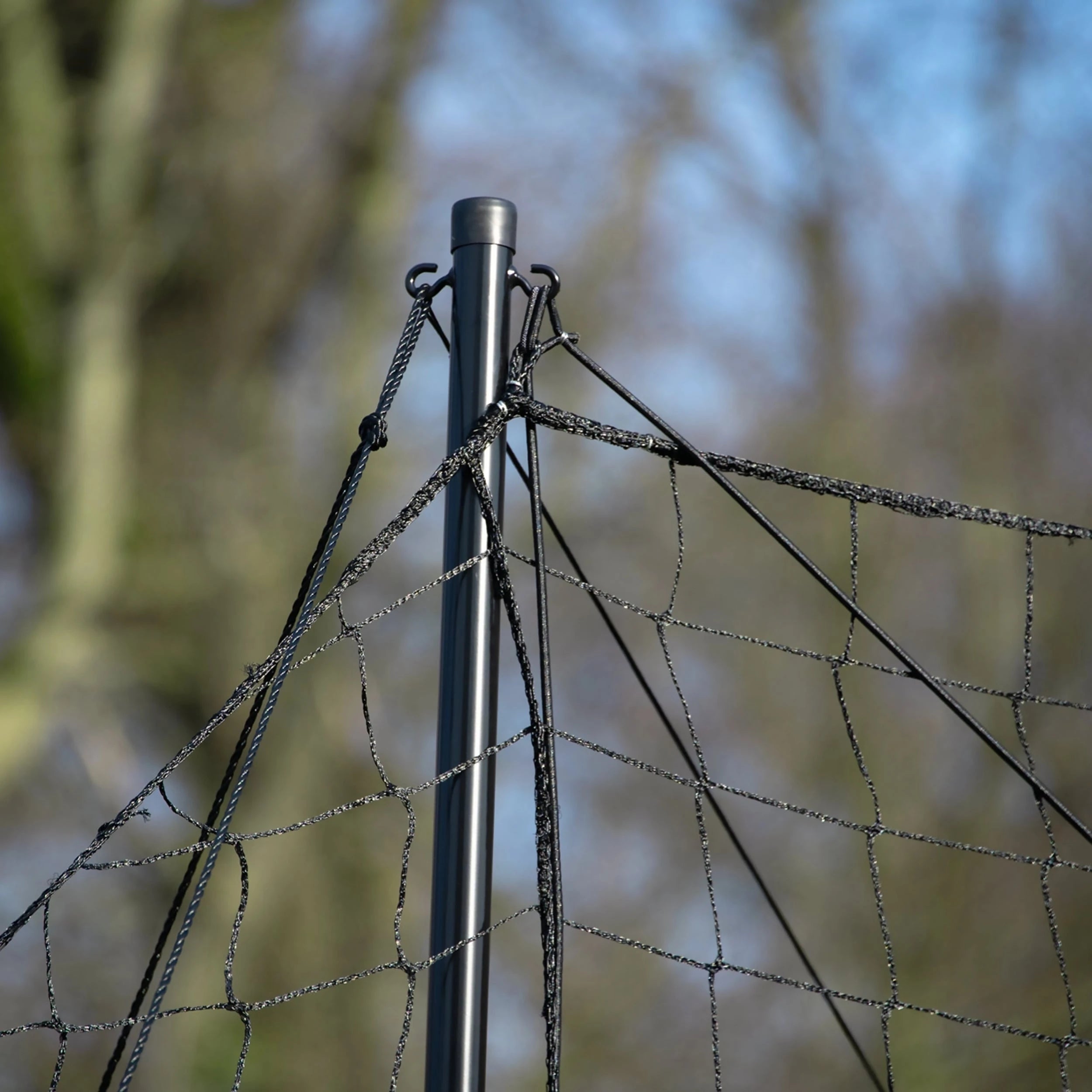 Football goal - 3.7m x 1.8m - with integrated protective net - 6.5m x 3m Powershot