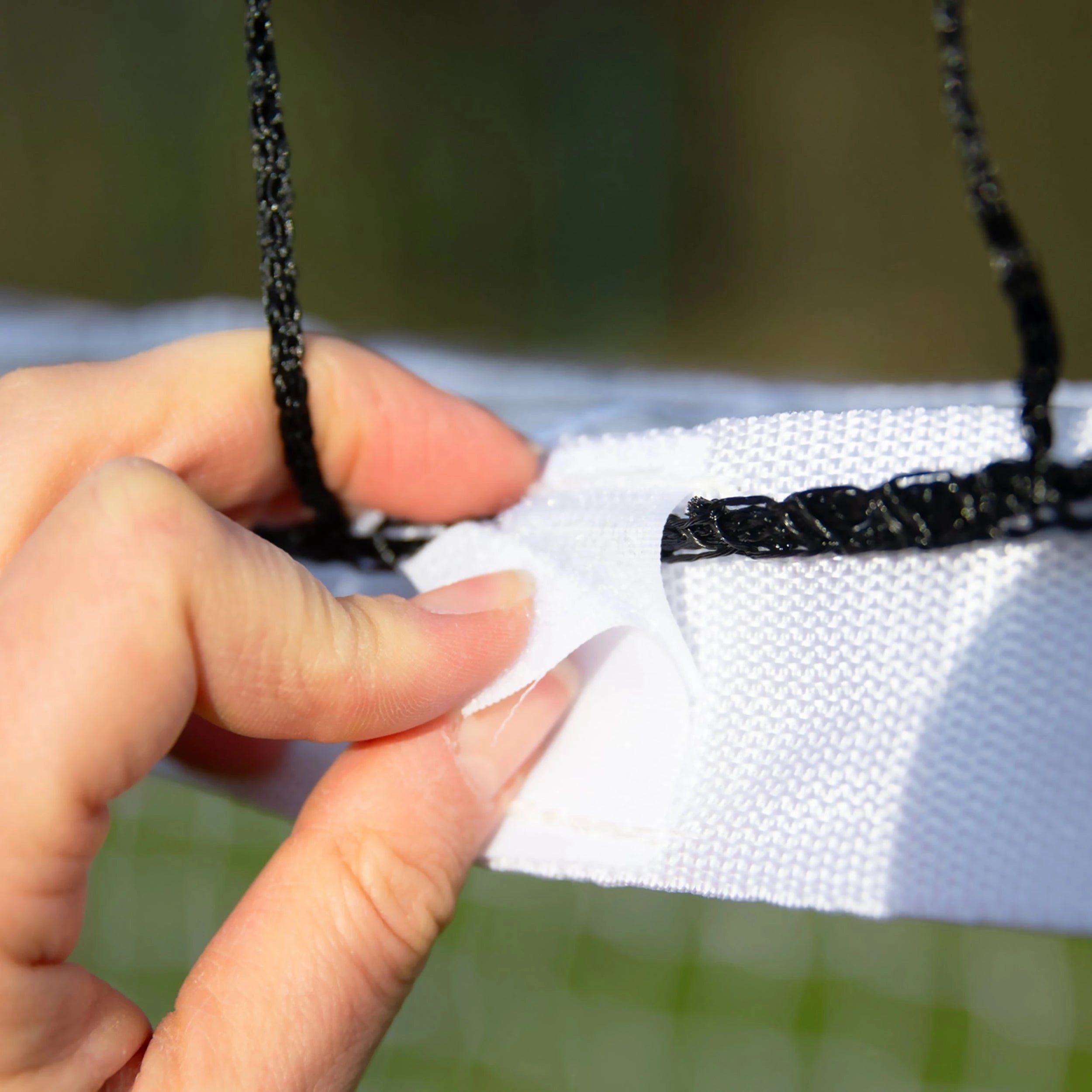 Football goal - 3.7m x 1.8m - with integrated protective net - 6.5m x 3m Powershot