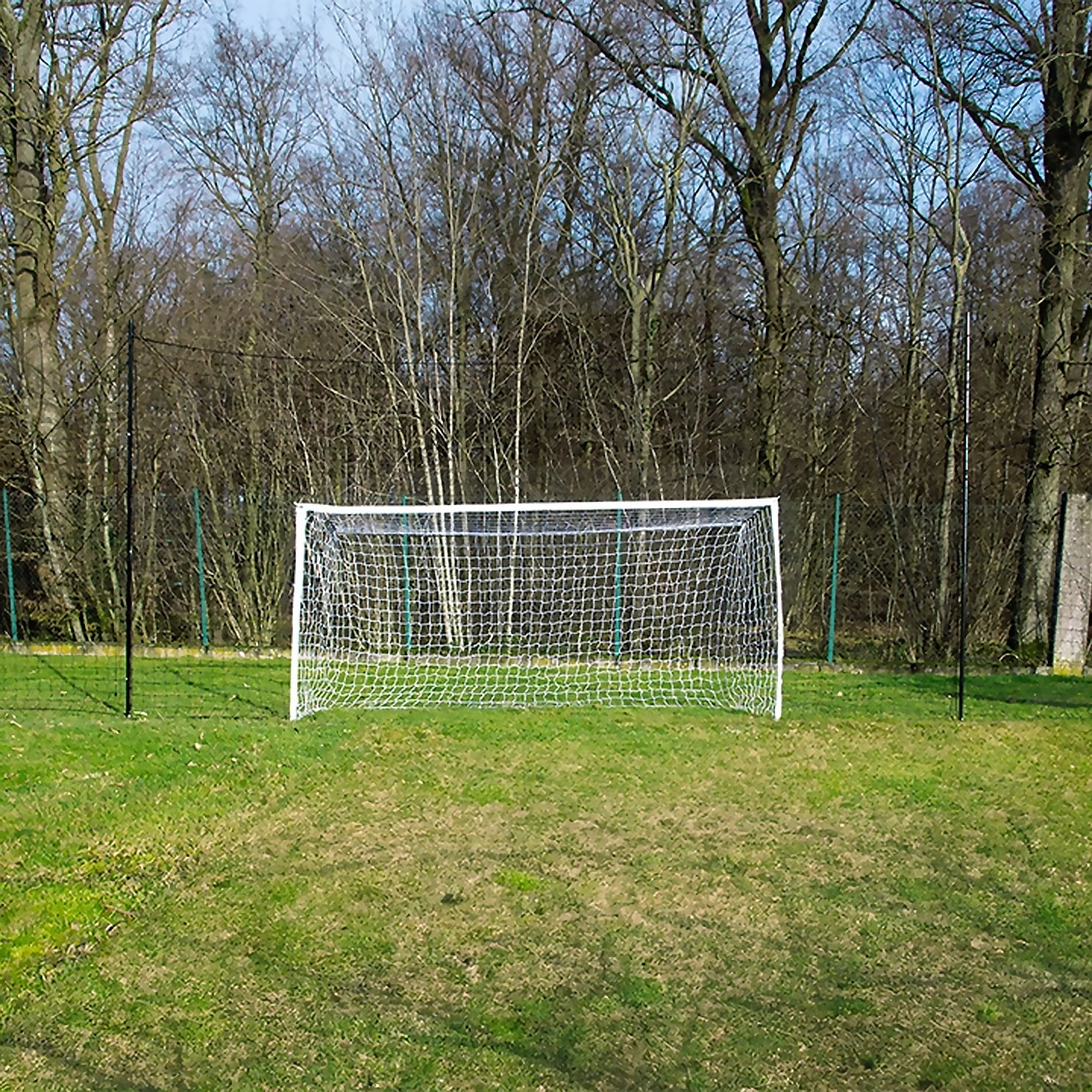 Football goal - 3.7m x 1.8m - with integrated protective net - 6.5m x 3m Powershot