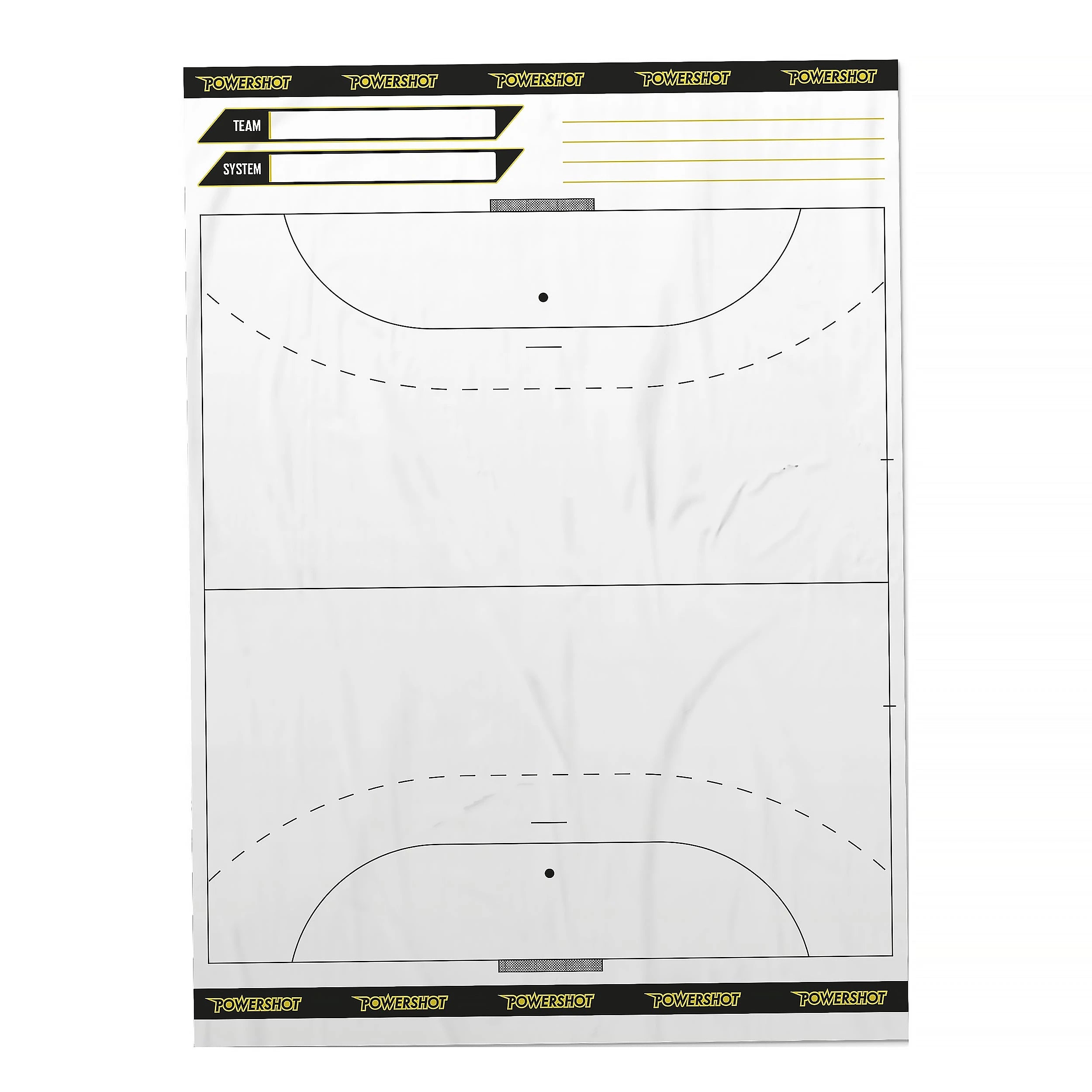 Rollo de hojas tácticas para balonmano - Cancha completa
