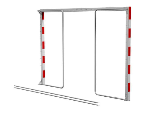 Portería de balonmano de competición de aluminio plegable y móvil