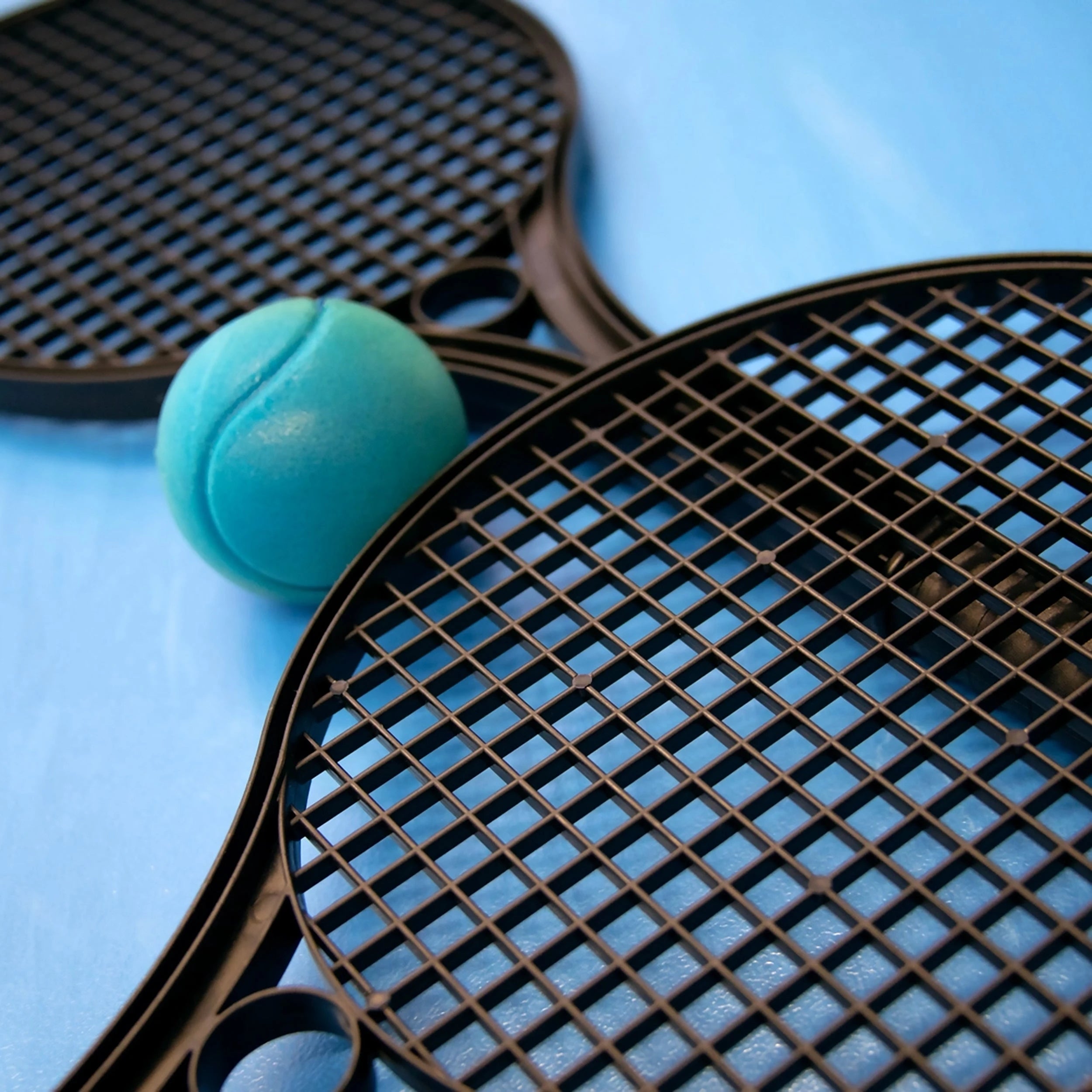 Children's tennis set with 54cm rackets and carry net Powershot
