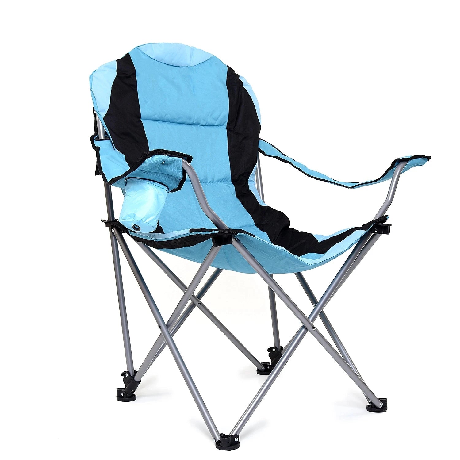 Set of 2 padded camping chairs with cup holder and carry bag Powershot