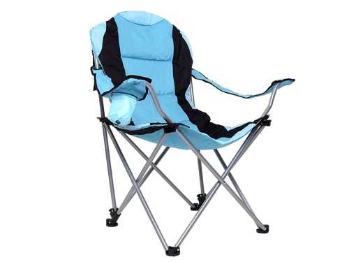 Padded camping chair with cup holder and carry bag Powershot