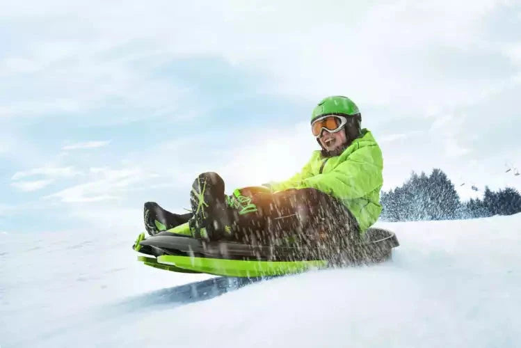 Snow Sled with Retractable Tow Cable for Kids and Adults Powershot