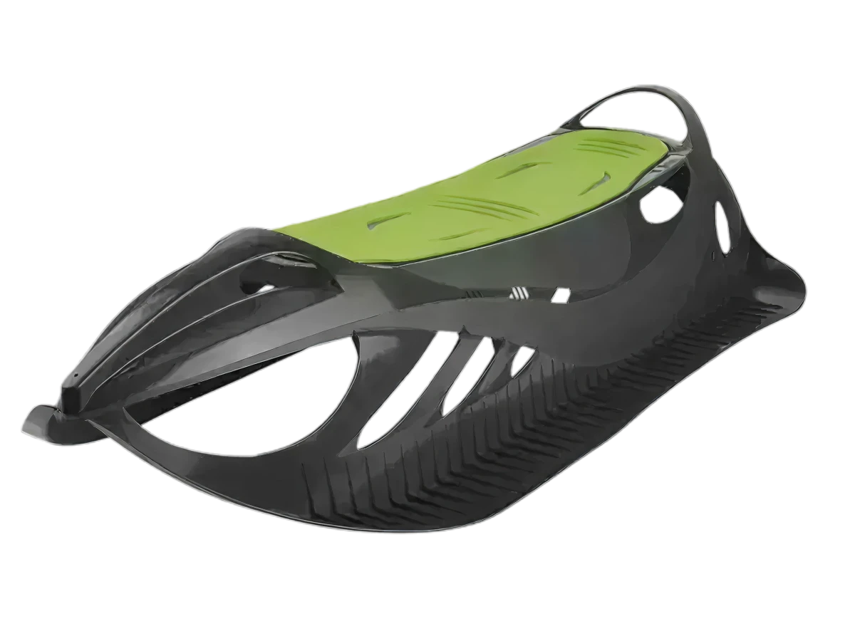 Snow Glider Futuristic Steerable Sled with Steering Wheel Powershot