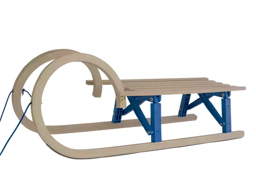 Trineo de caracol de madera plegable con asiento - 110cm