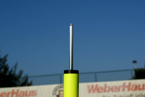 Juego de 10 postes de eslalon amarillo neón con bases de resorte – 172 cm