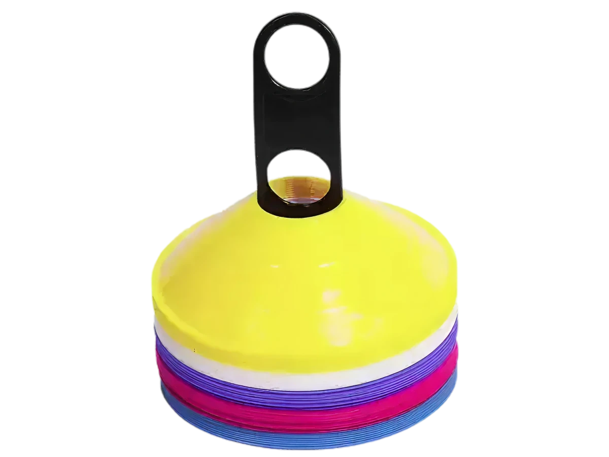 Set of 50 boundary cones - 6cm x 20cm with carrying stand Powershot