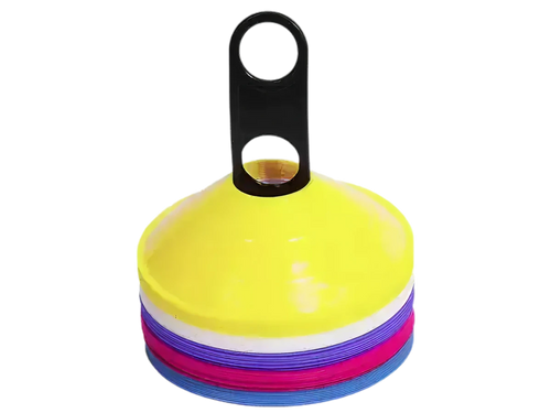 Set of 50 boundary cones - 6cm x 20cm with carrying stand Powershot