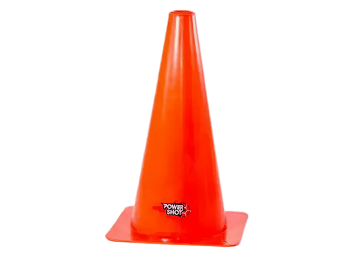 Set of 4 High-Visibility Training Cones - 38cm - Orange Powershot