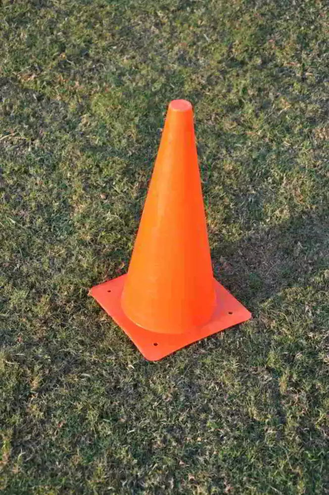 Set of 4 High-Visibility Training Cones - 38cm - Orange Powershot