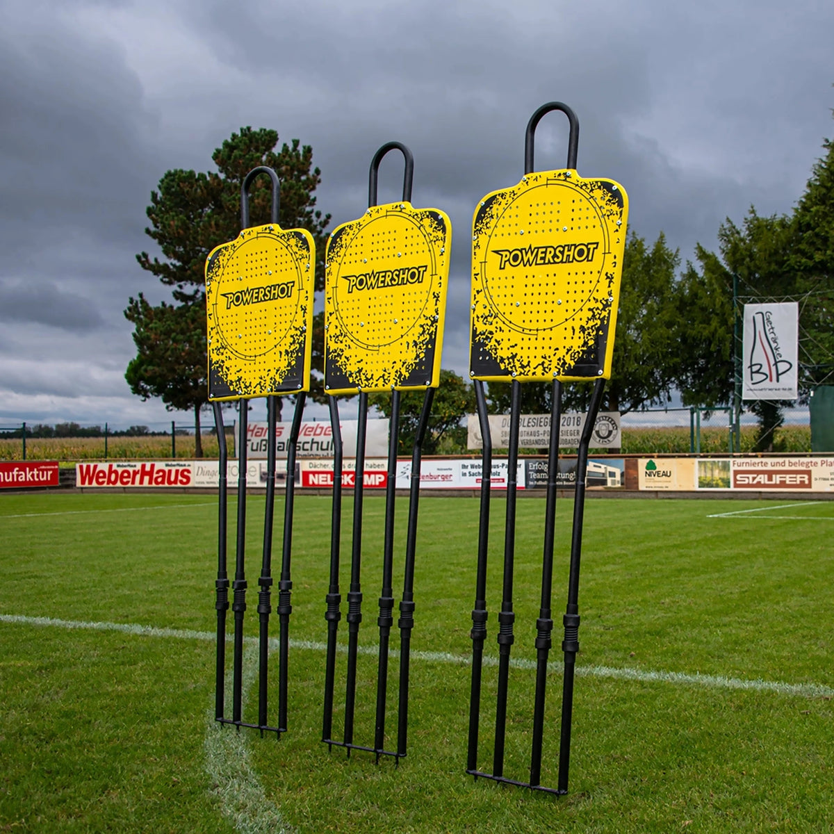 Kit of 3 steel defensive dummies with storage bag Powershot
