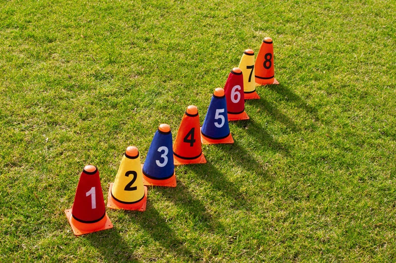 Fundas numeradas del 1 al 8 para conos