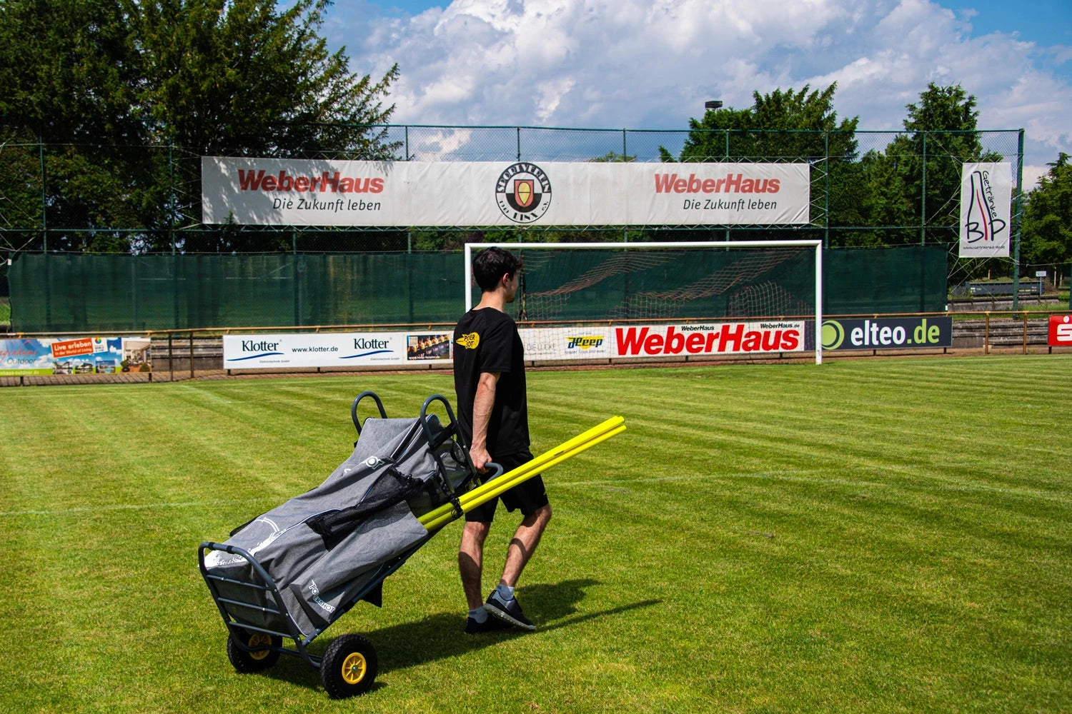 Robust transport cart for balls and training equipment Powershot