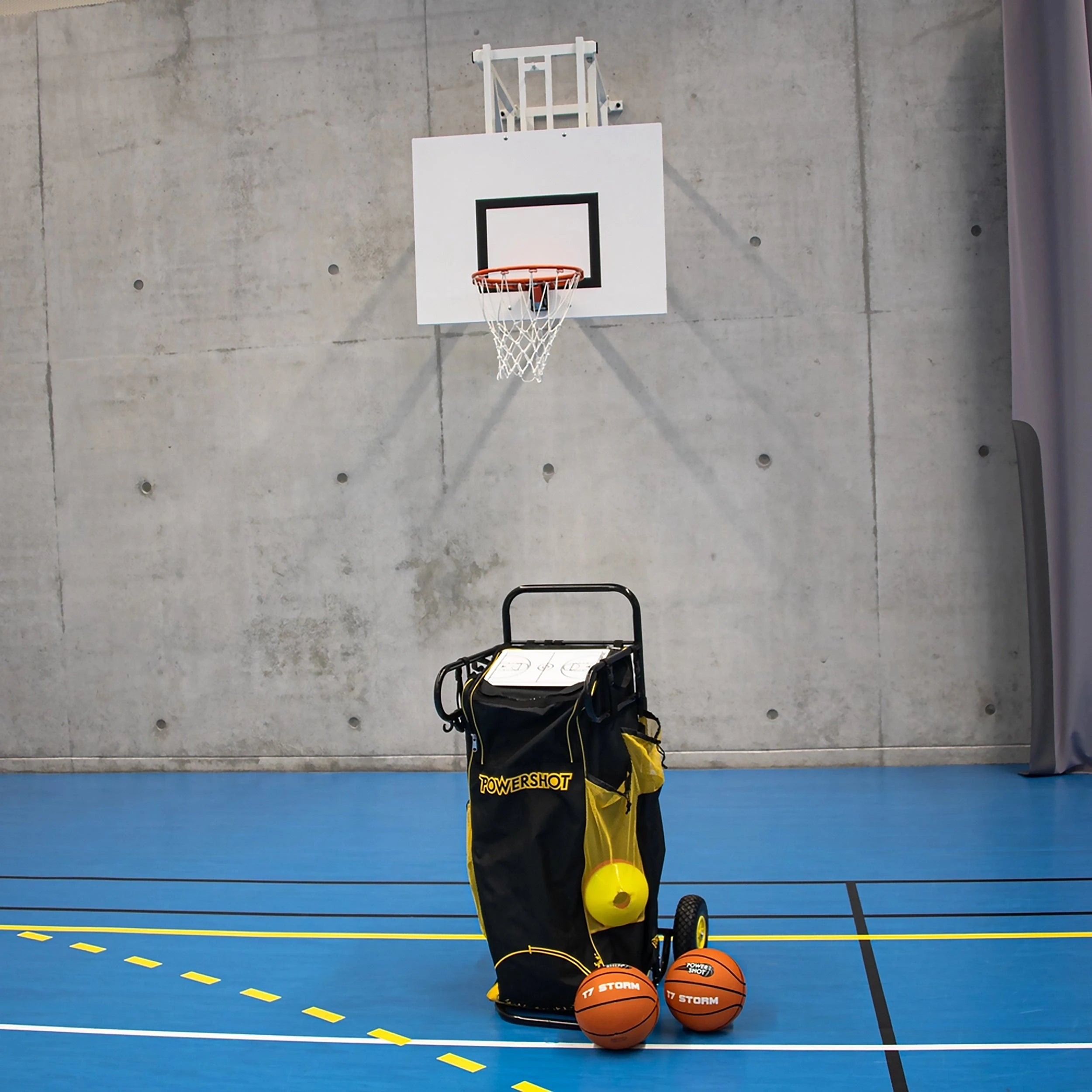 Basketball Equipment Cart with Bib Storage Bag Powershot