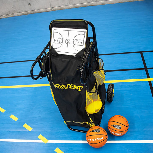 Basketball Equipment Cart with Bib Storage Bag Powershot