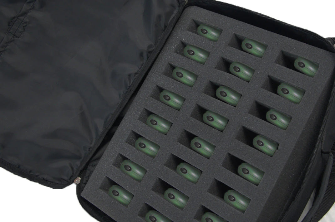 Juego de 24 cronómetros con 60 memorias y bolsa de transporte