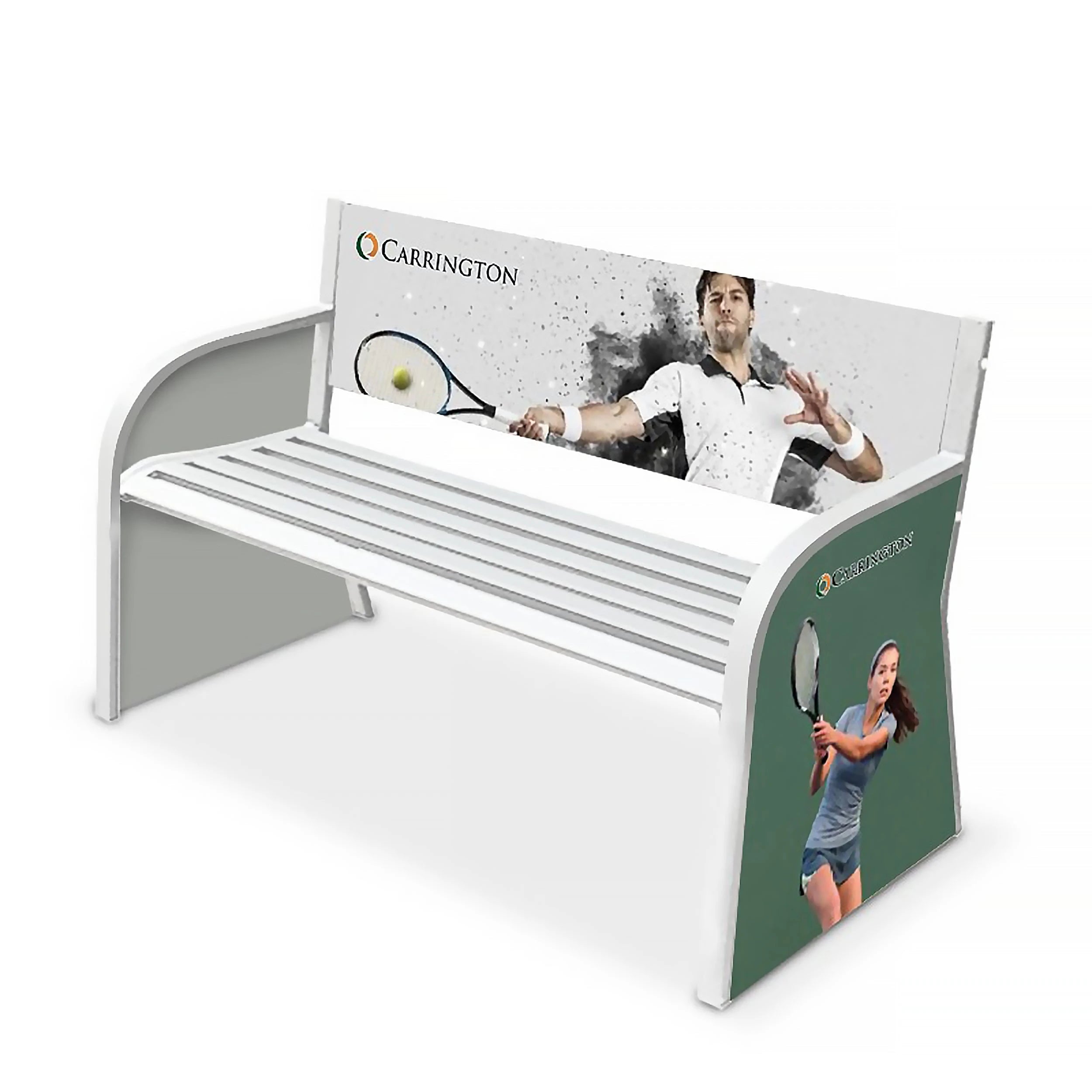 Advertising Tennis Court Bench – Steel Carrington